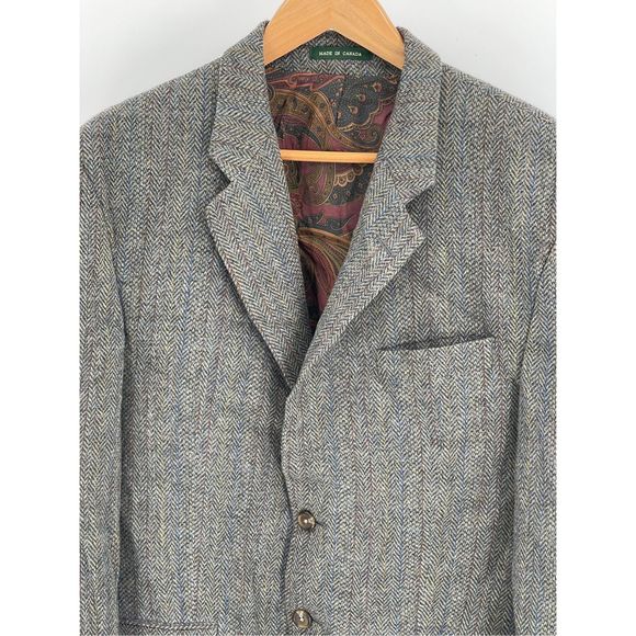 Lauren Ralph Lauren Wool Blazer Men's Size 41 R Gray Multicolor Sports Coat - Picture 2 of 13